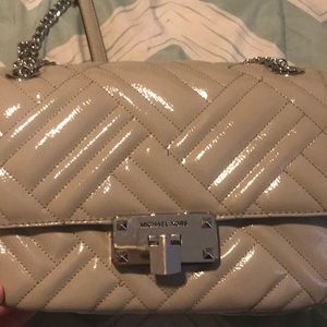 Gray Michael Kors purse